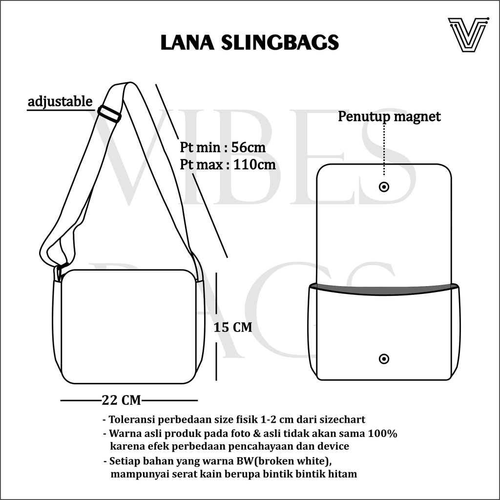 LANA BAGS (slingbag kanvas tebal)