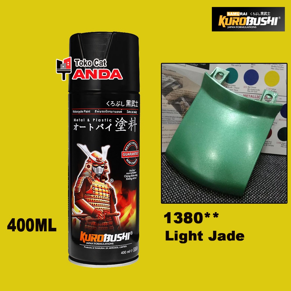 Samurai Paint Light Jade 1380** - Samurai Paint 1380 - Cat semprot Pilok HIjau metalik