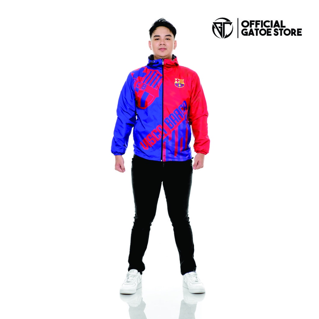 JAKET WINDBREAKER FULL PRINTING FC BARCELONA UNISEX