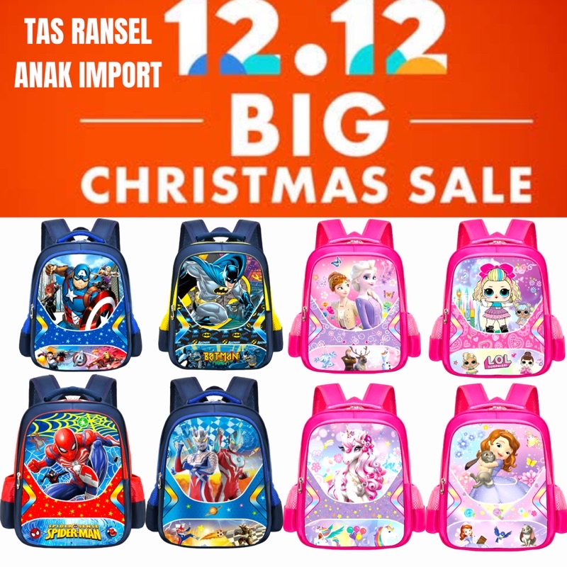 SMARTGIRL CUCI GUDANG TAS RANSEL ANAK SEKOLAH IMPORT UNTUK TK 00130-00138