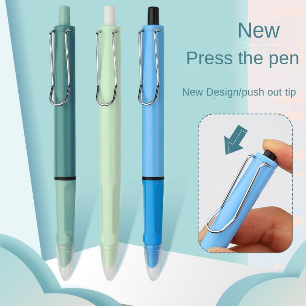 Pena Tinta Tipe Press Agustina Minimalis 0.38mm Kaligrafi Pen Koreksi Postur Alat Tulis Siswa Nib Converter Pena Bisnis