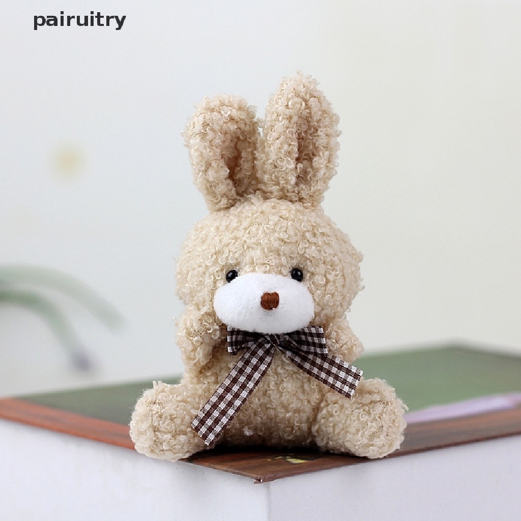 Prt 11 cm Cute Rabbit Bow Plush Stuffed Boneka Dasi Bunny Bantal Lembut Mainan Mewah Anak Hadiah PRT