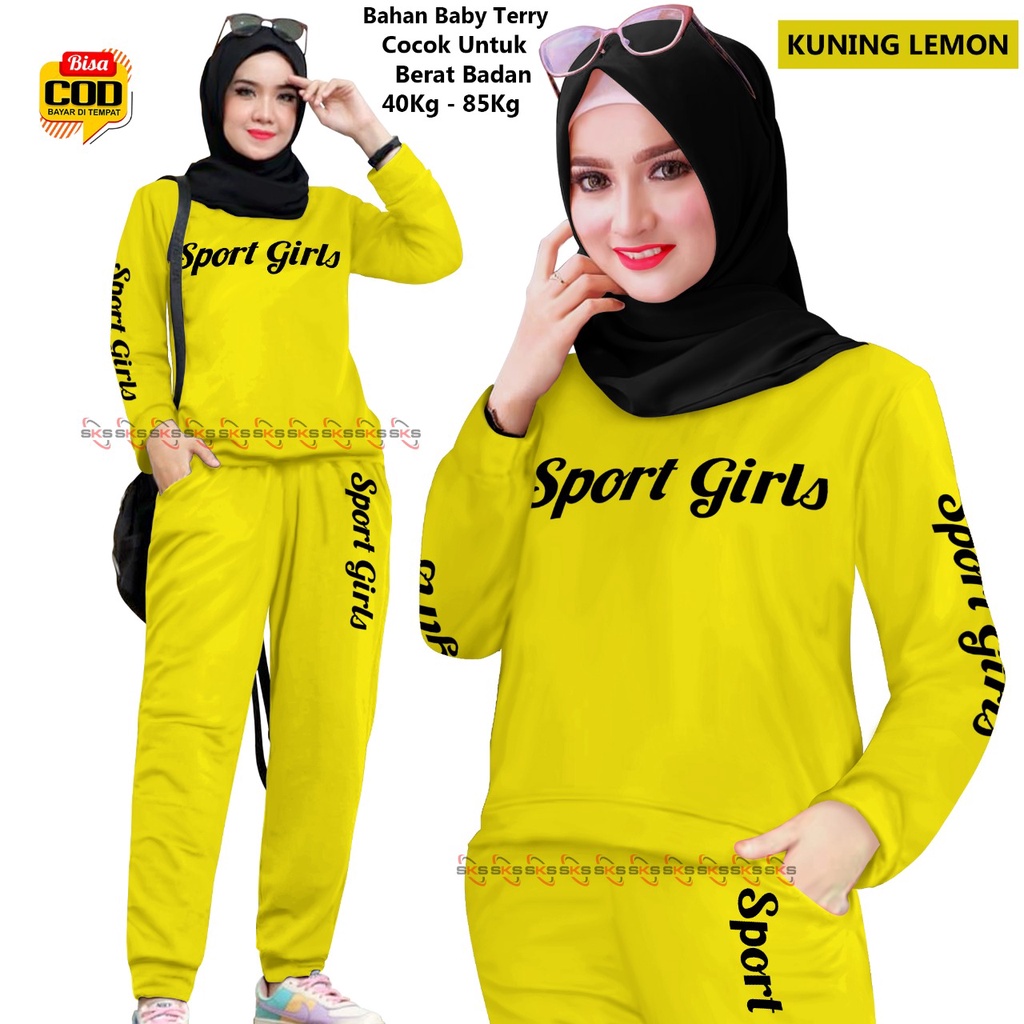 BISA COD &amp; Gratis Ongkir Setelan Olahraga Wanita TM 000114 Setelan Training Senam Setelan Training Trening Wanita Joging Training Suit Sportswear Suit paling laris Kostum Senam Joging Baju Olahraga Sepeda Voli Paling Trend Terkini Sedang Viral Top