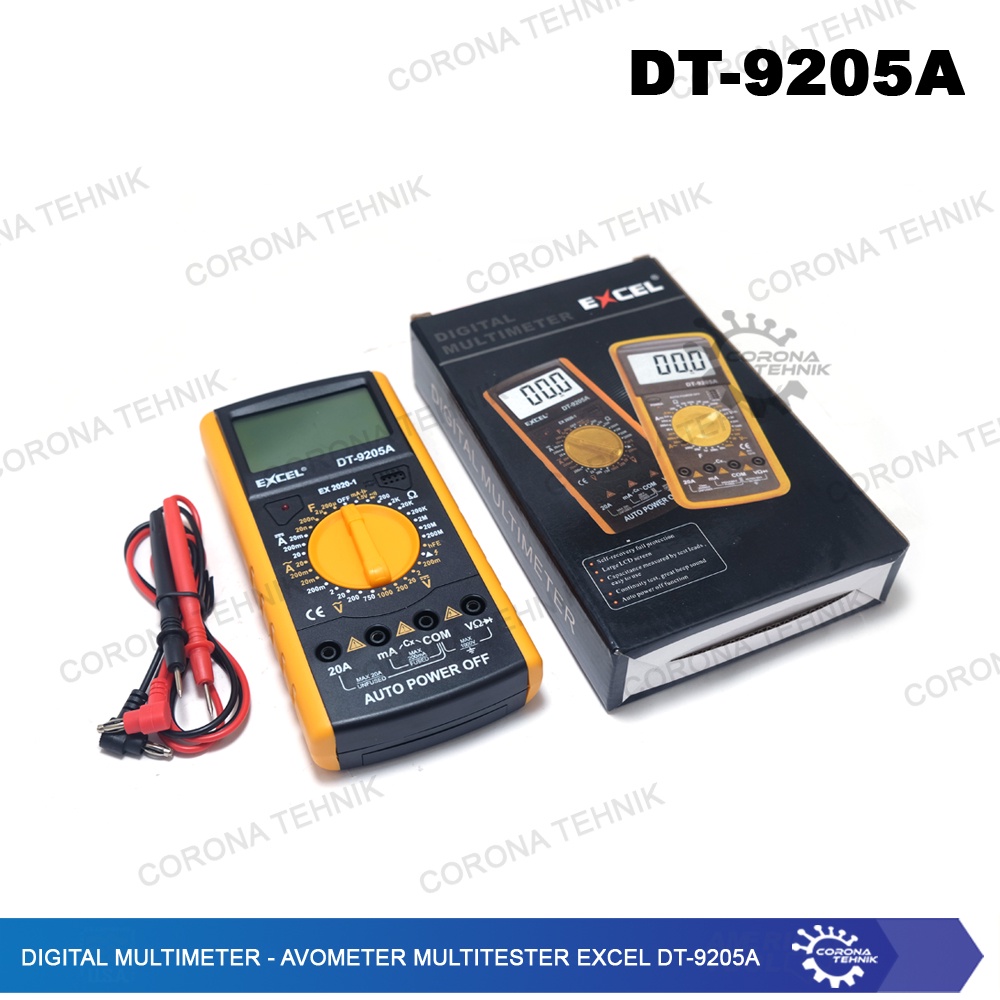 DT-9205A - Digital Multimeter - Avometer Multitester Excel