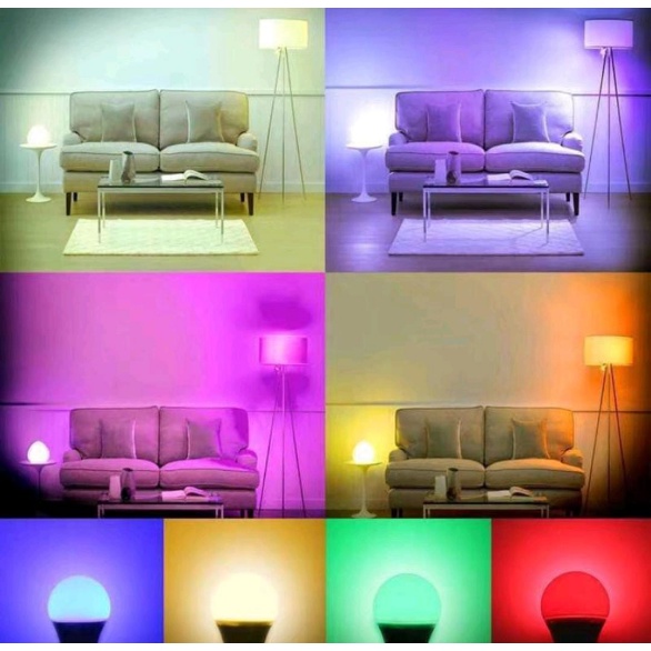 Lampu Bohlam 7W LED RGB Berubah Warna Warni Remote control original lampu