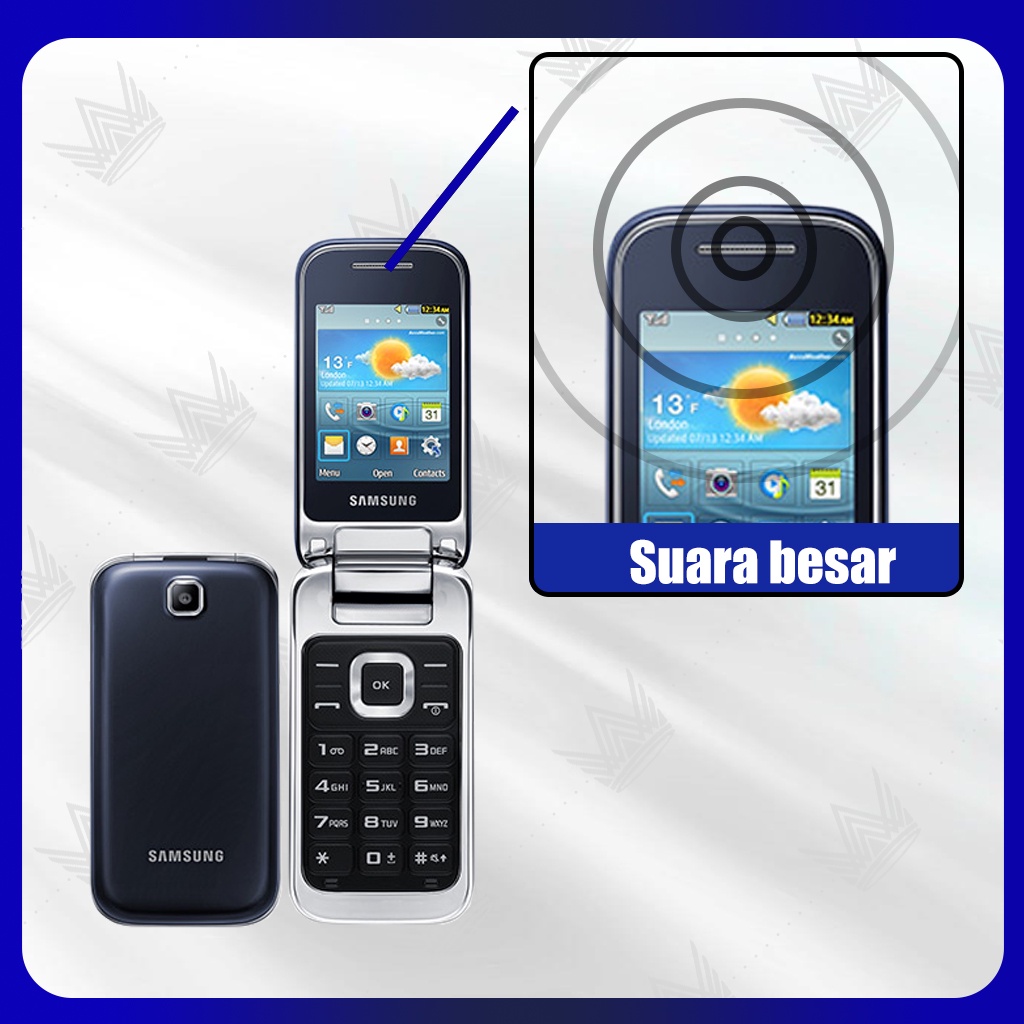 Bagus mulus HP Samsung C3592 Mobile Phone JADUL Murah DUAL SIM NEW bahasa indonesia suara besar bisa indonesia