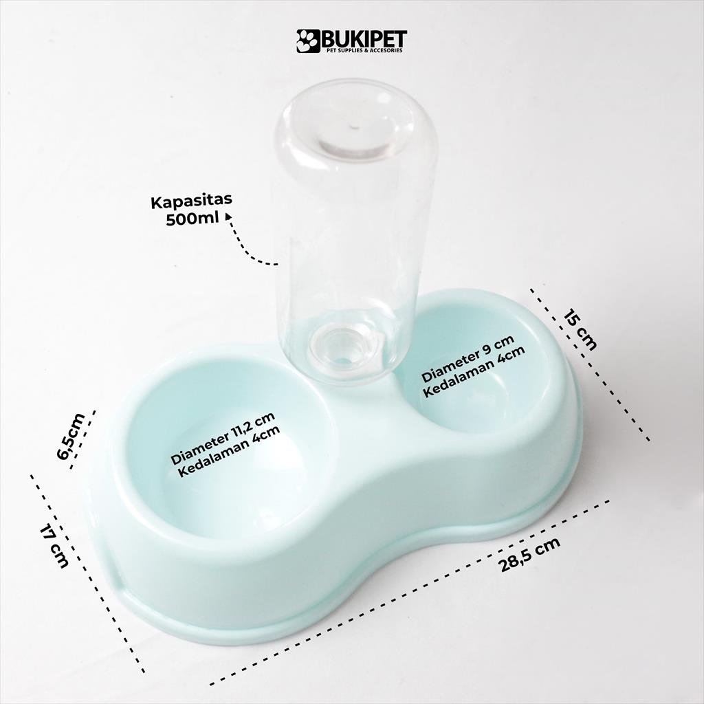 Tempat Makan dan Minum Hewan - Pet Bowl &amp; Water 2 in 1