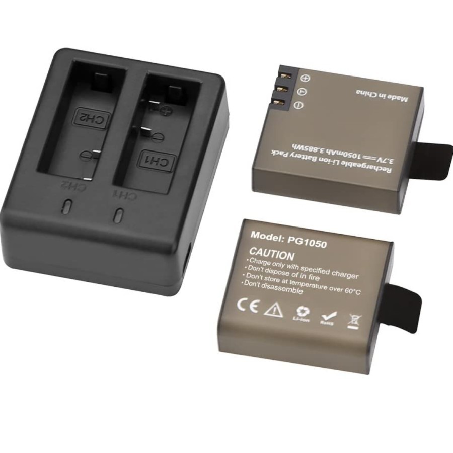 AKASO Battery Kit For V50X / Brave 7 / Brave 7 LE / Brave 8 Action Cam Camera