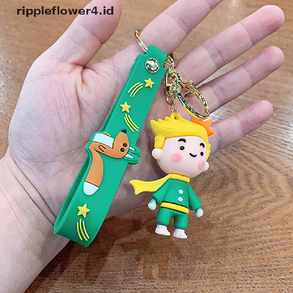 {rippleflower4.id} Kartun The Little Prince 3D Figure Gantungan Kunci Hewan Rubah Lanyard Key Rings Tas Do~