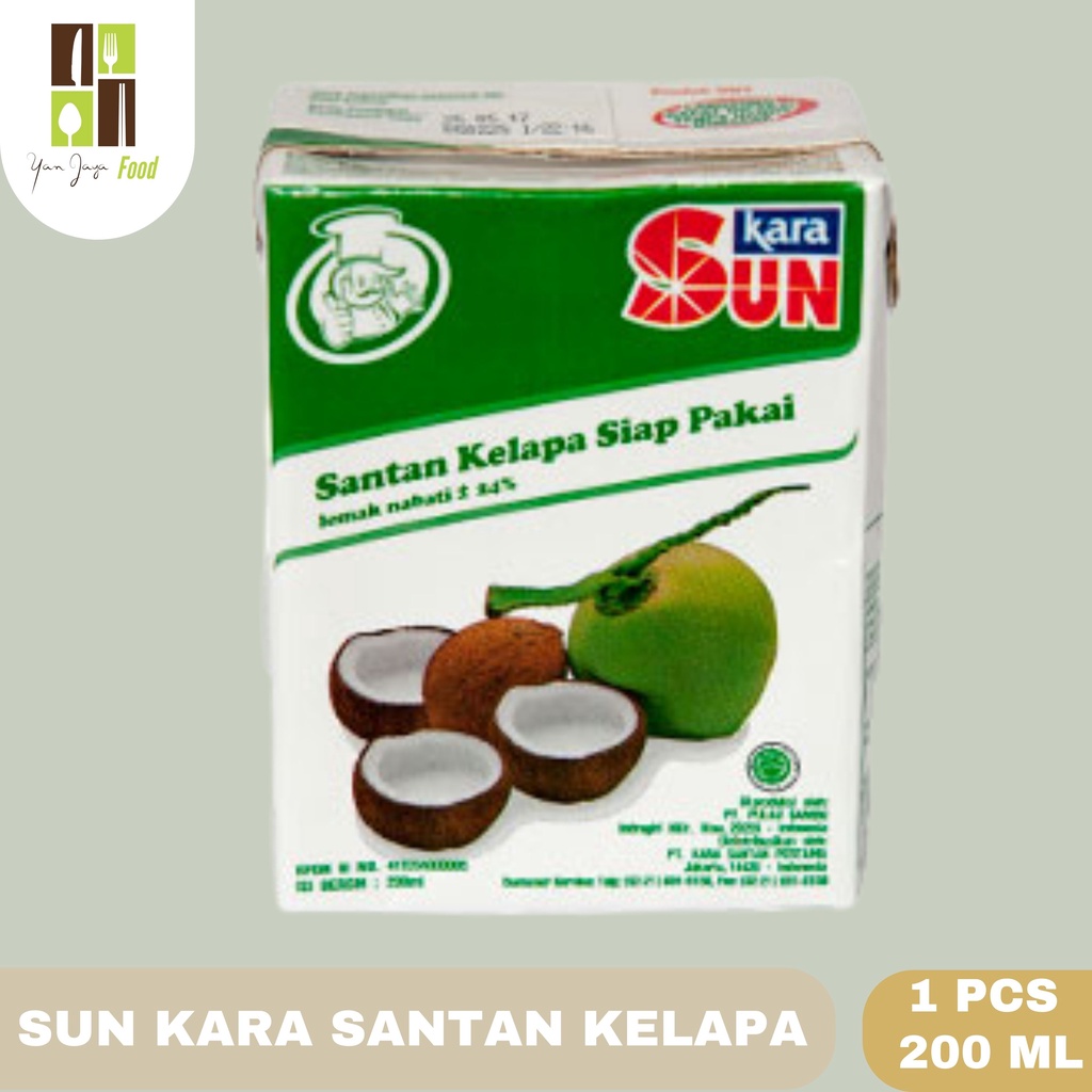 Sun Kara Santan Kelapa Siap Pakai 200ml [1 PCS]