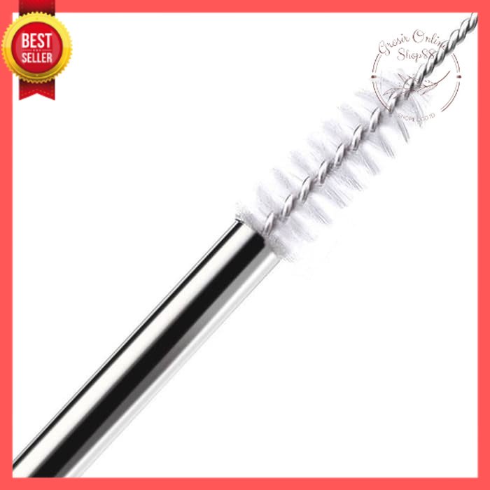 GOS -H312- Sikat Pembersih Sedotan Stainless - Straw Brush Cleaner - Sikat Botol Sedotan