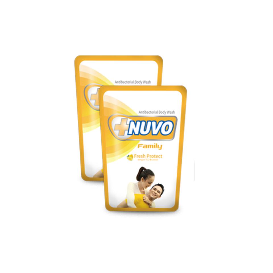 NUVO FAMILY Sabun Mandi Cair Lemon Pouch 400ML x2 pcs