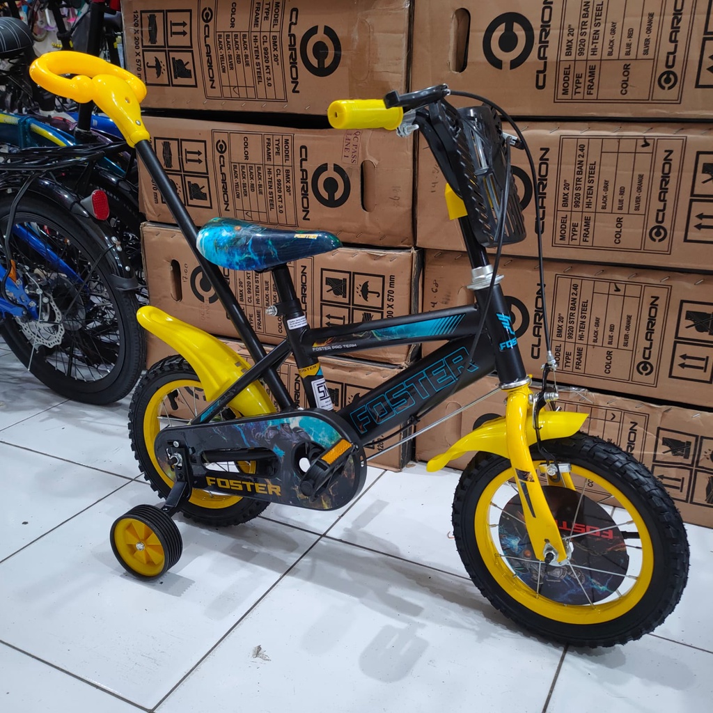 foster sepeda bmx anak 12 inch ban pompa dorongan setir 605-7