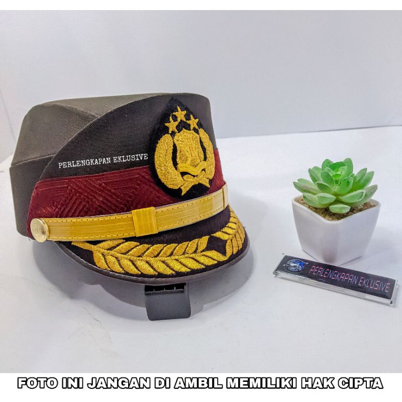 PET PDH PAMEN COKLAT  ( TOPI PET PDH PAMEN POLISI POLWAN COKLAT PET POLWAN POLISI PAMEN PDH - TOPI P