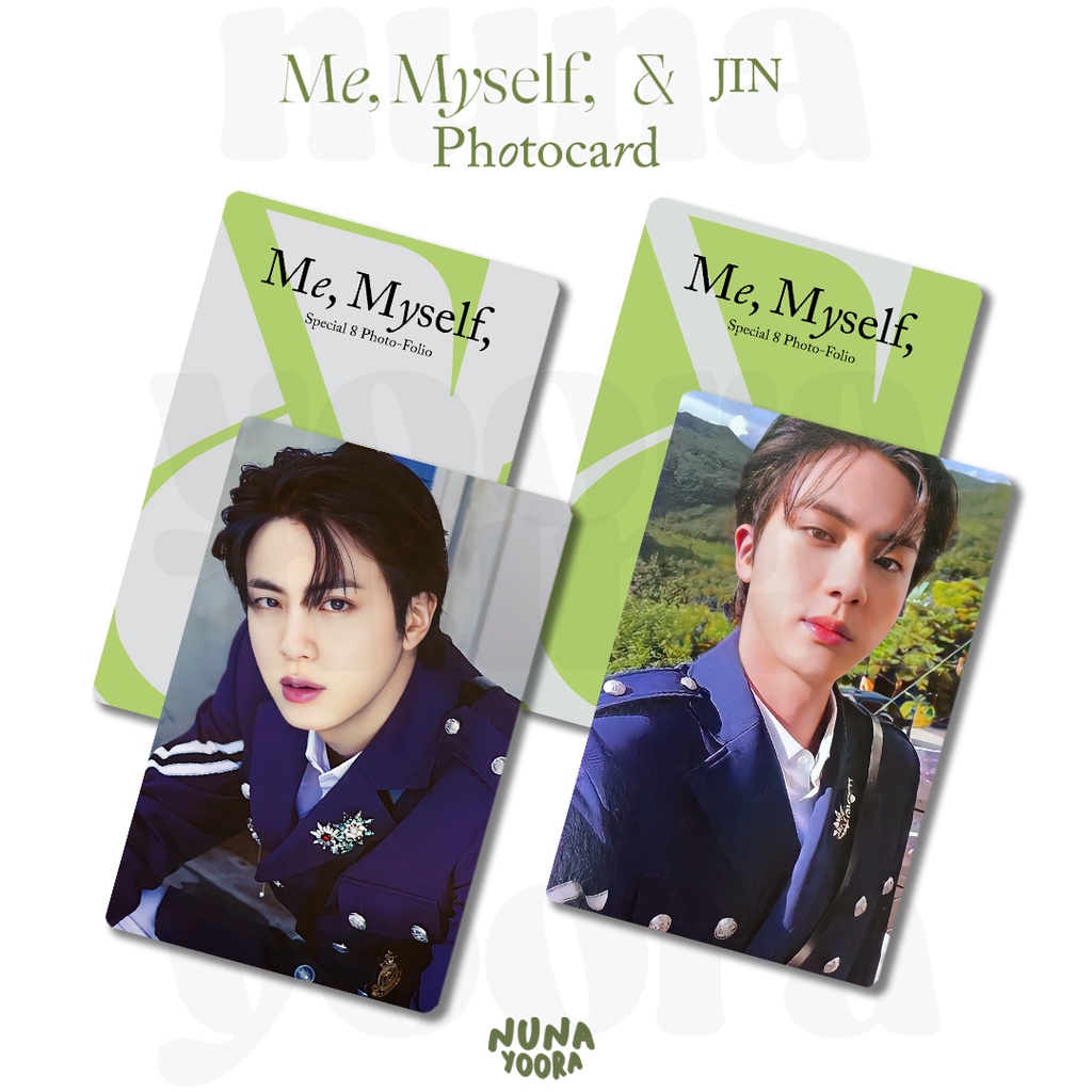 Me, Myself &amp; JIN Photocard BTS KPOP photocard Bangtan jin kim seokjin 2022