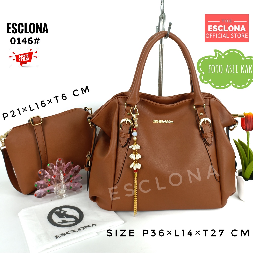 TAS WANITA ESCLONA 0146 TAS TANGAN HANDBAG TERBARU TAS CEWEK TAS BATAM MURAH TAS PEREMPUAN FASHION S2