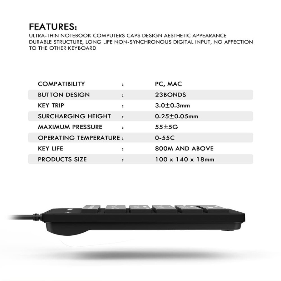 NUMERIC PAD FANTECH FTK-801