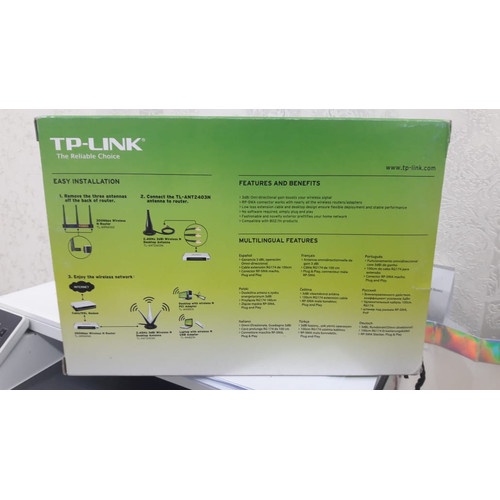 TPLink TL-ANT2403N 2.4GHz 3dBi Wireless N Desktop Antenna TP-Link TL ANT2403N M