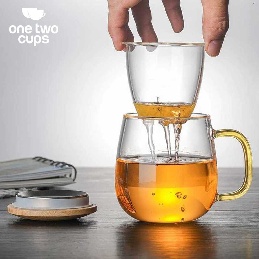 (FREE BUBLE+DUS) Gelas Cangkir Teh Tea Cup Mug with Infuser Filter - C225