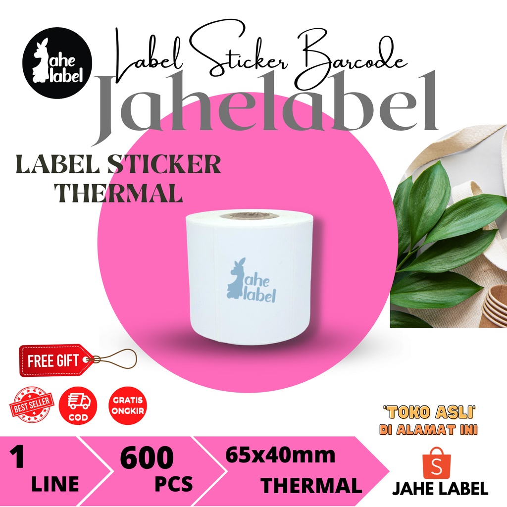 

label thernal 65 x 40 mm
