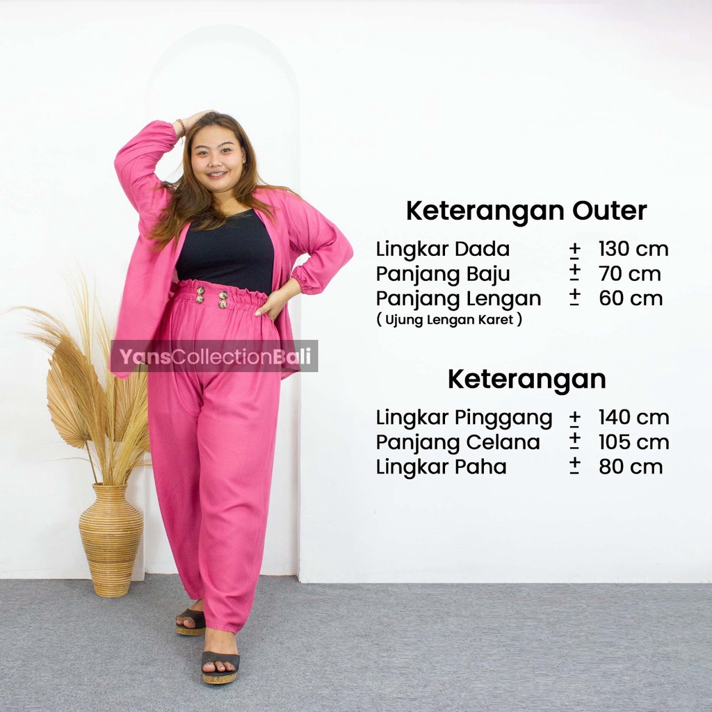 Setelan Outer Polos Jumbo Bali Murah