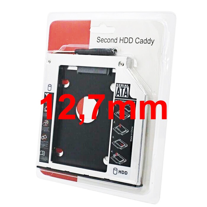 SSD HDD Caddy Tebal 12.7mm SATA DVD Slot Hardisk Laptop -HRCB