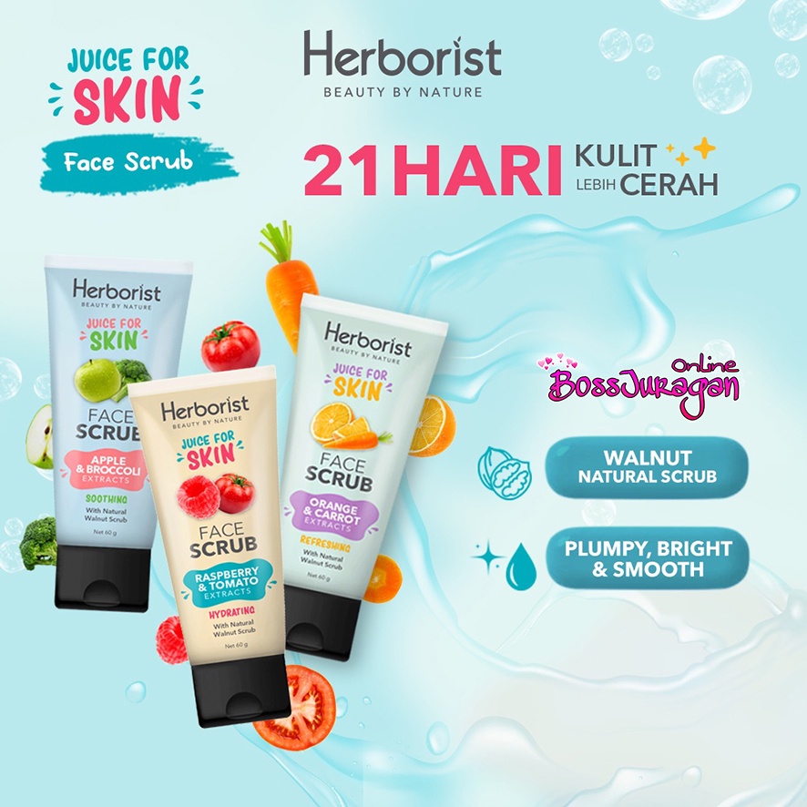 (BOOS) HERBORIST Juice For Skin Series - Body Serum - Face Scrub - Exfoliating Gel Scrub