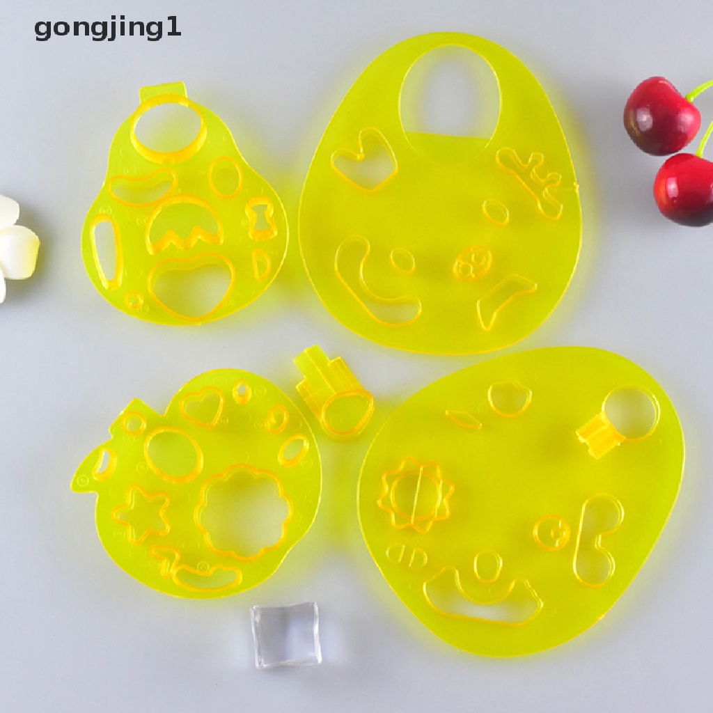 Ggg 2/3 /4Pcs Cetakan Ekspresi Wajah Kartun Rice Ball Mold DIY Alat Embos ID