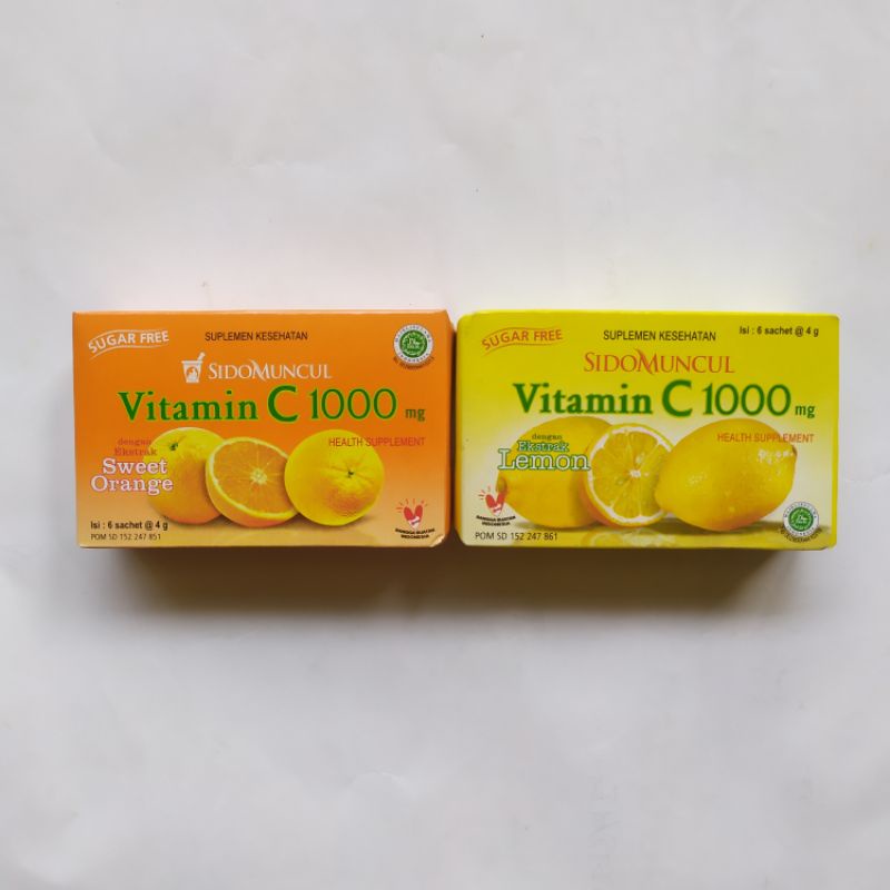 Vitamin C 1000 Sidomuncul Rasa Jeruk & Lemon