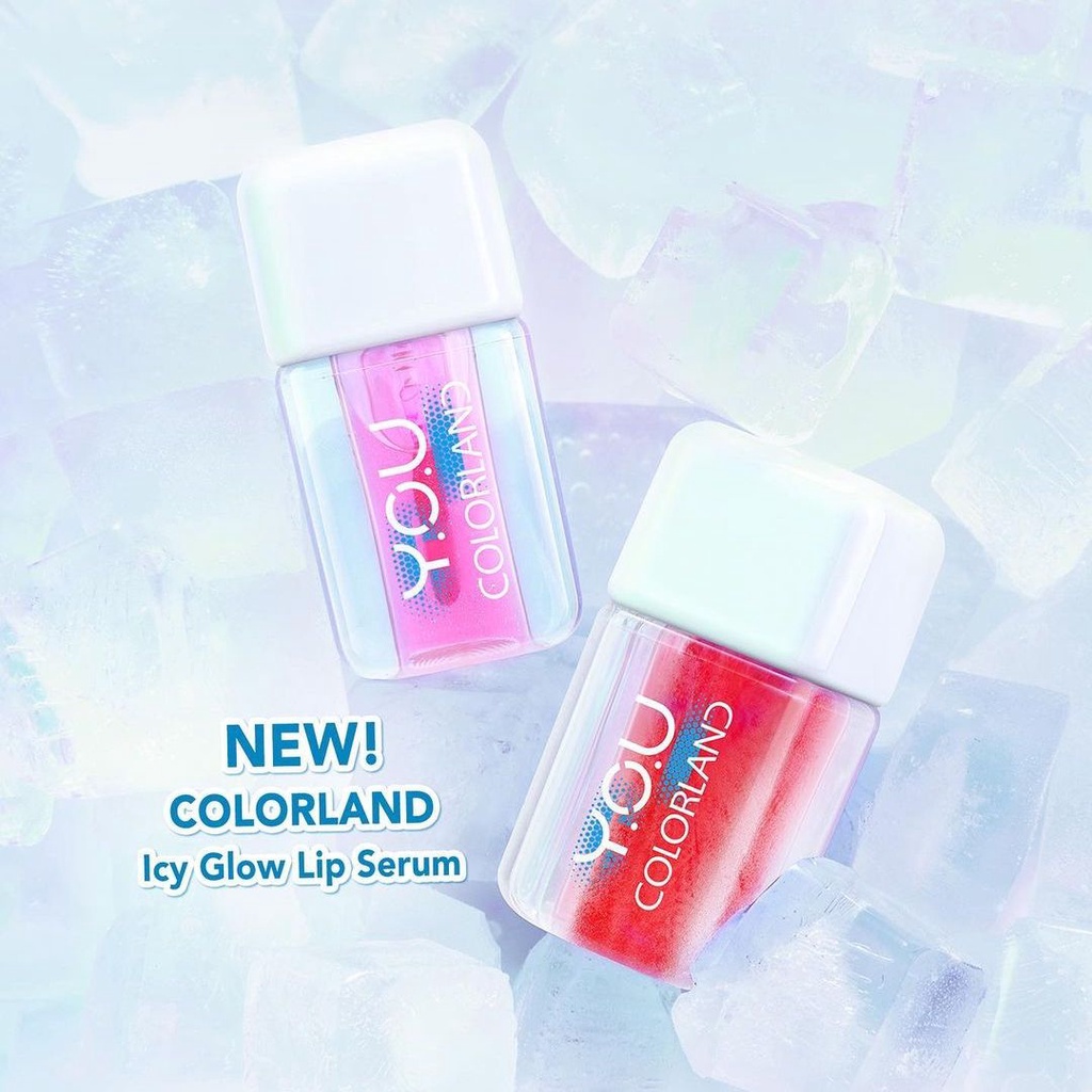 ★ BB ★ Y.O.U Colorland Icy Glow Lip Serum - Serum Bibir - Vitamin E - Lip Balm - Pelembab Gloss Untuk Bibir Hitam - Lip Care | YOU