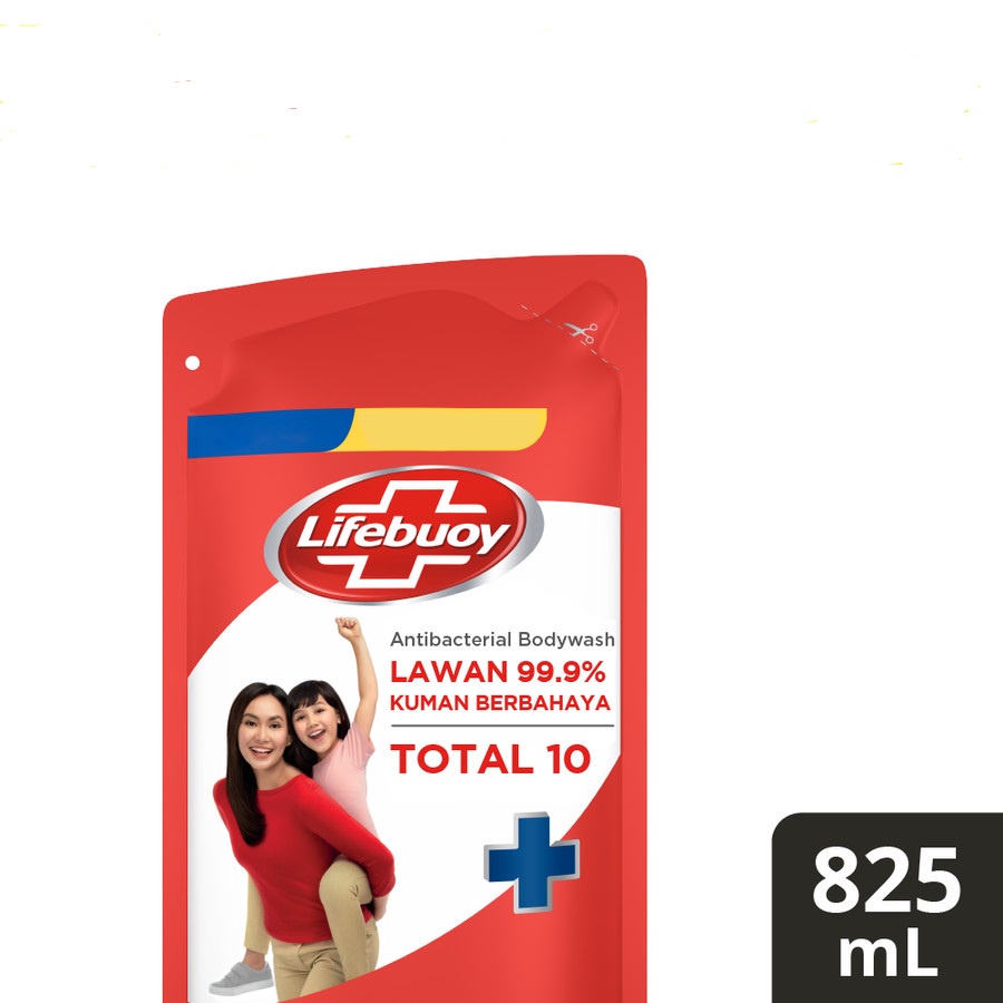 SABUN MANDI CAIR LIFEBUOY TOTAL 10 825ML REFILL POUCH TOTAL10 BODY WASH