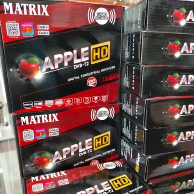 STB ALAT TV ANALOG KE DIGITAL MATRIX APPLE MERAH