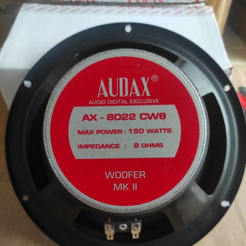 speaker 8inchi woofer audax ax 8022 cw8 spiker 8in murah profesional speaker 8" audax 150watt 8ohm
