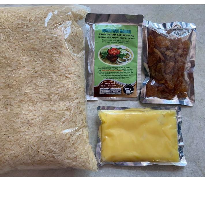 

MURAH ' PAKET BERAS BASMATI, BUMBU, MINYAK SAMIN & KISMIS, bisa buat 12-14 porsi