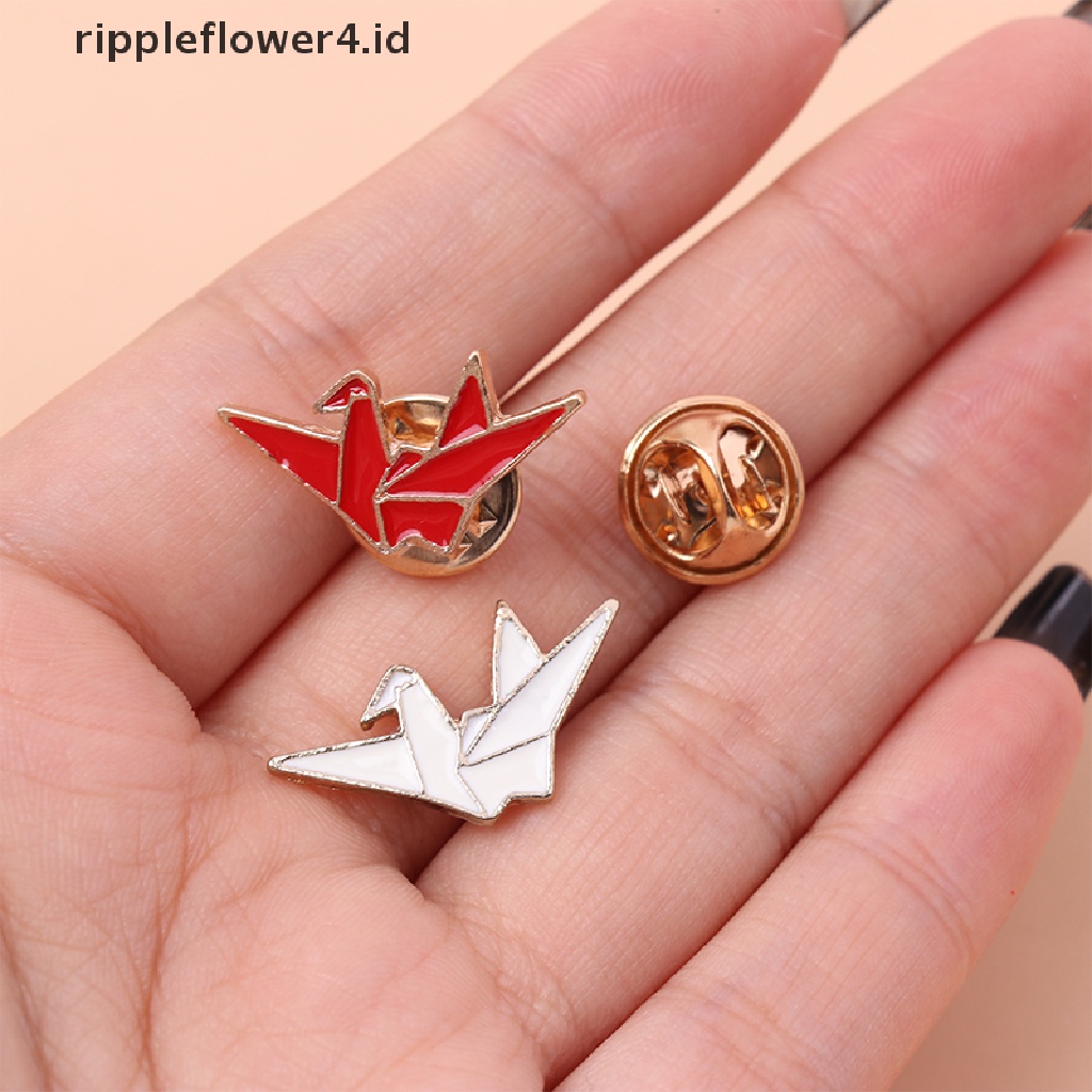 {rippleflower4.id} Merah Putih Lucu Anime Lencana Bros Kartun Seribu Derek Kertas Good Luck Enamel Pin Pakaian Denim Kerah Pin Perhiasan Kartun Jepang Serbaguna Badge Bag Penda