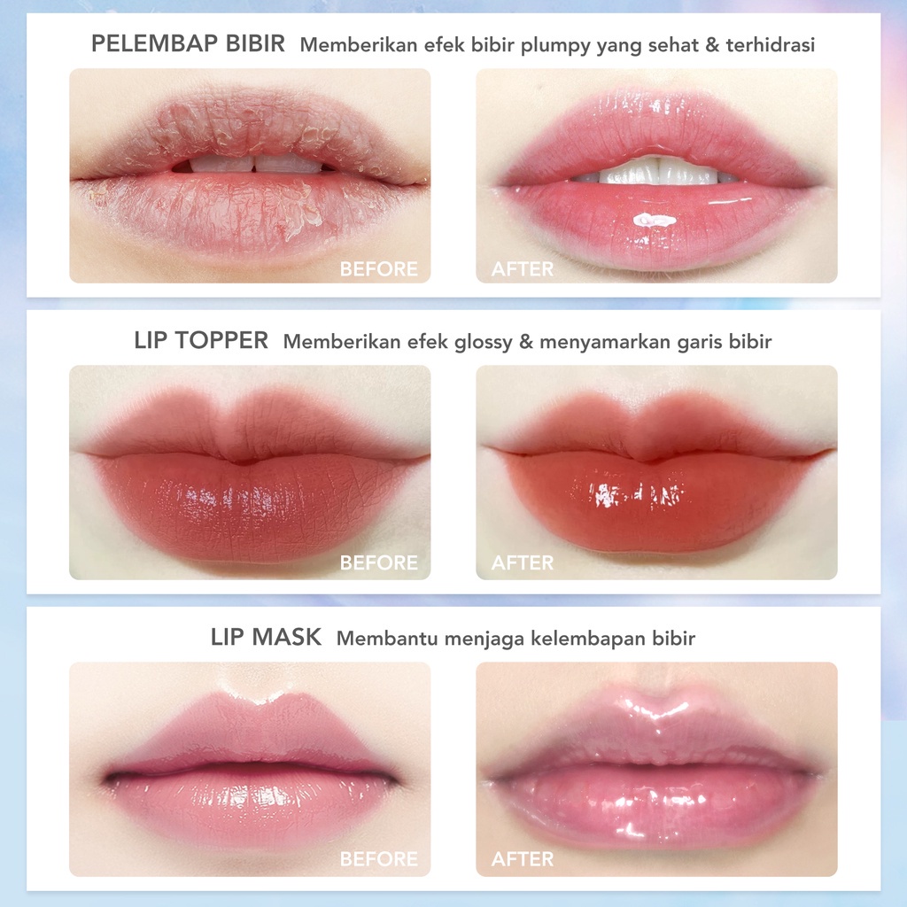 ★ BB ★ Y.O.U Colorland Icy Glow Lip Serum - Serum Bibir - Vitamin E - Lip Balm - Pelembab Gloss Untuk Bibir Hitam - Lip Care | YOU