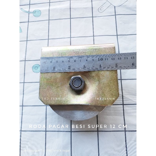 roda pagar besi super 12 cm