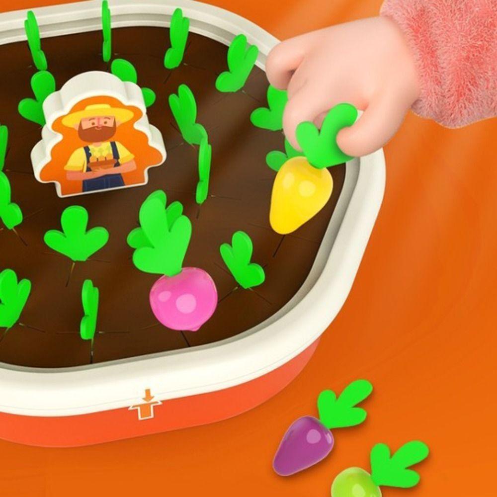 Quinton Farm Pull Radish Game Kawaii Hadiah Anak Permainan Papan Edukasi Dini Menarik Memori Mainan puzzle Tabletop Games Mainan Pencerahan Mainan Interaksi Orang Tua-Anak