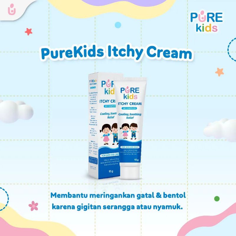 PURE KIDS Itchy Cream Krim Pereda Gatal Anak Krim Obat Gatal Anak