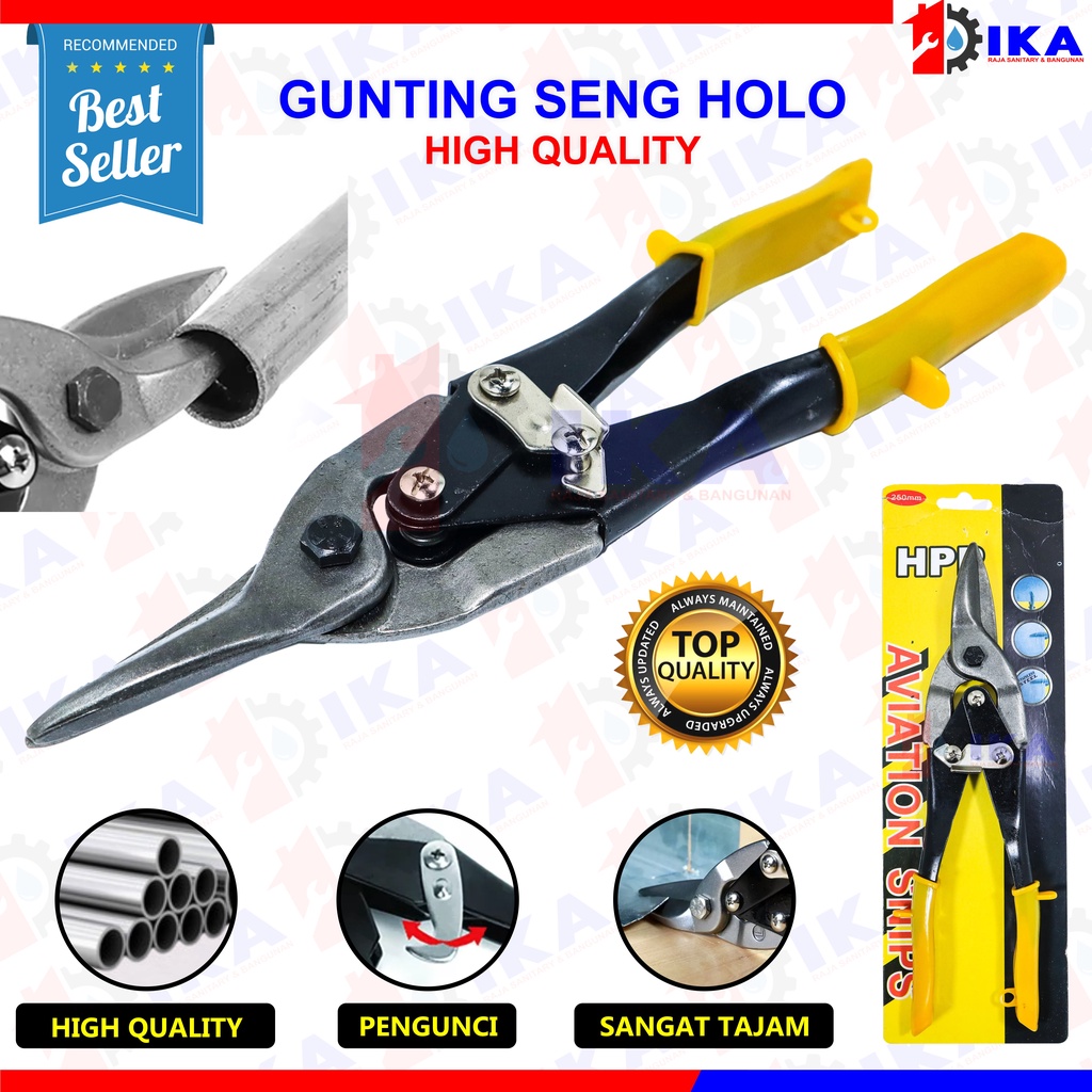 Gunting Hollow - Holo - Baja Ringan - Seng GUNTING SENG AVIATION SNIPS 10 INCH Gunting baja ringan / gunting plat GUNTING SENG Gunting Hollow Heavy Duty - Holo - Baja Ringan - Seng