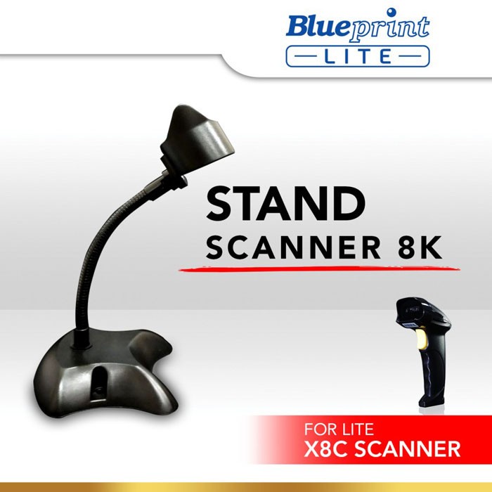 Blueprint Stand Barcode Scanner for X8C Hitam X8L Putih