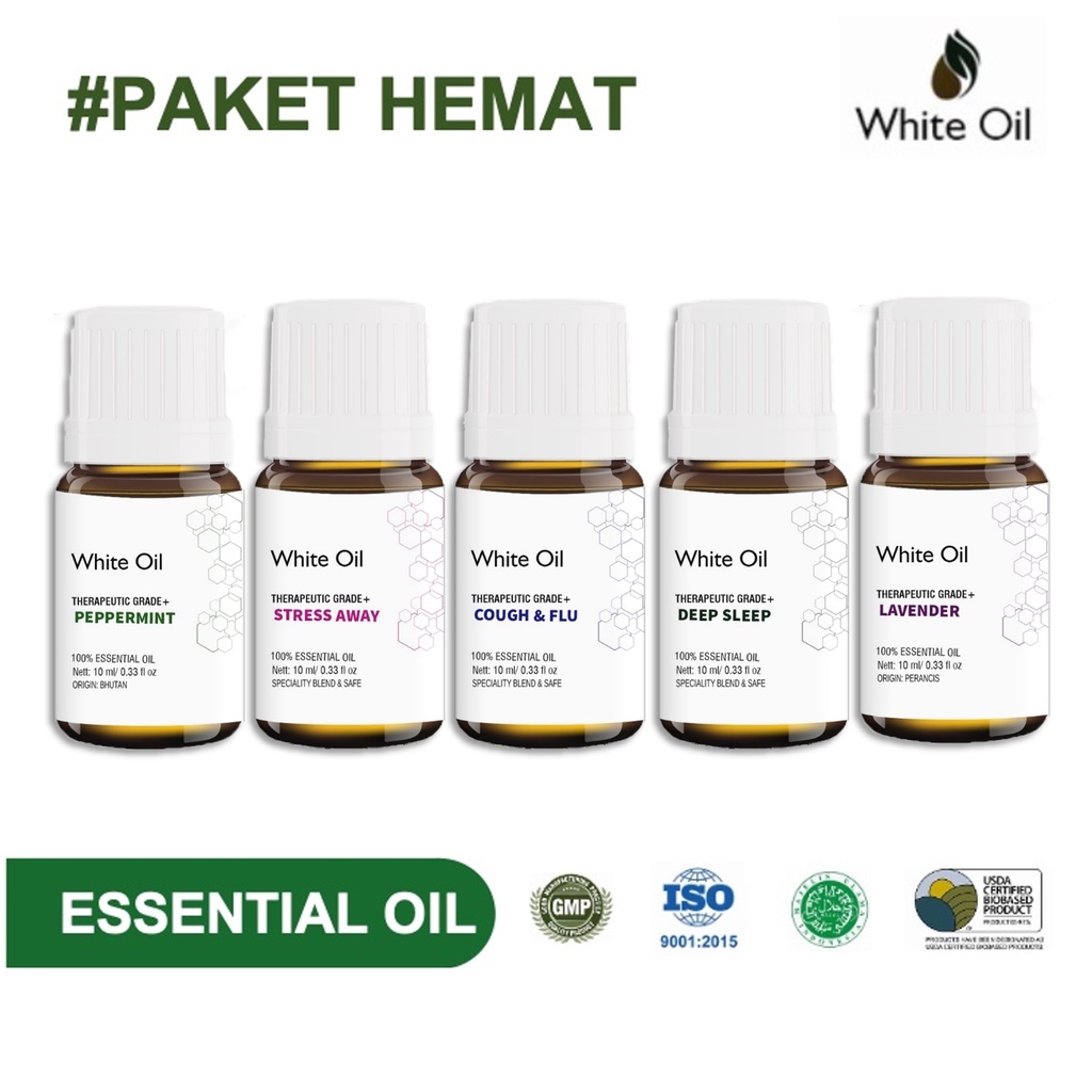 Paket Hemat 5 Essential Oil Aromaterapi By White Essential