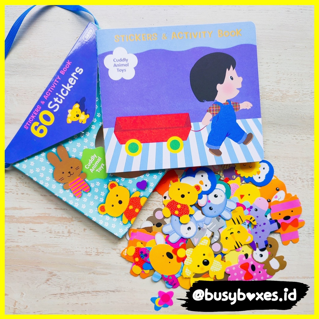 Busyboxes.id Mainan anak edukasi anak menempel tempel sticker reusable activity 1 2 3 tahun laki laki perempuan mainan edukasi - seri toys