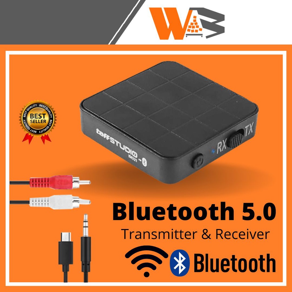 COD Bluetooth Audio Receiver Dan Transmitter Bluetooth 5.0 Penangkap Penerima Dan Pemancar Sinyal Audio Bluetooth 2 in 1