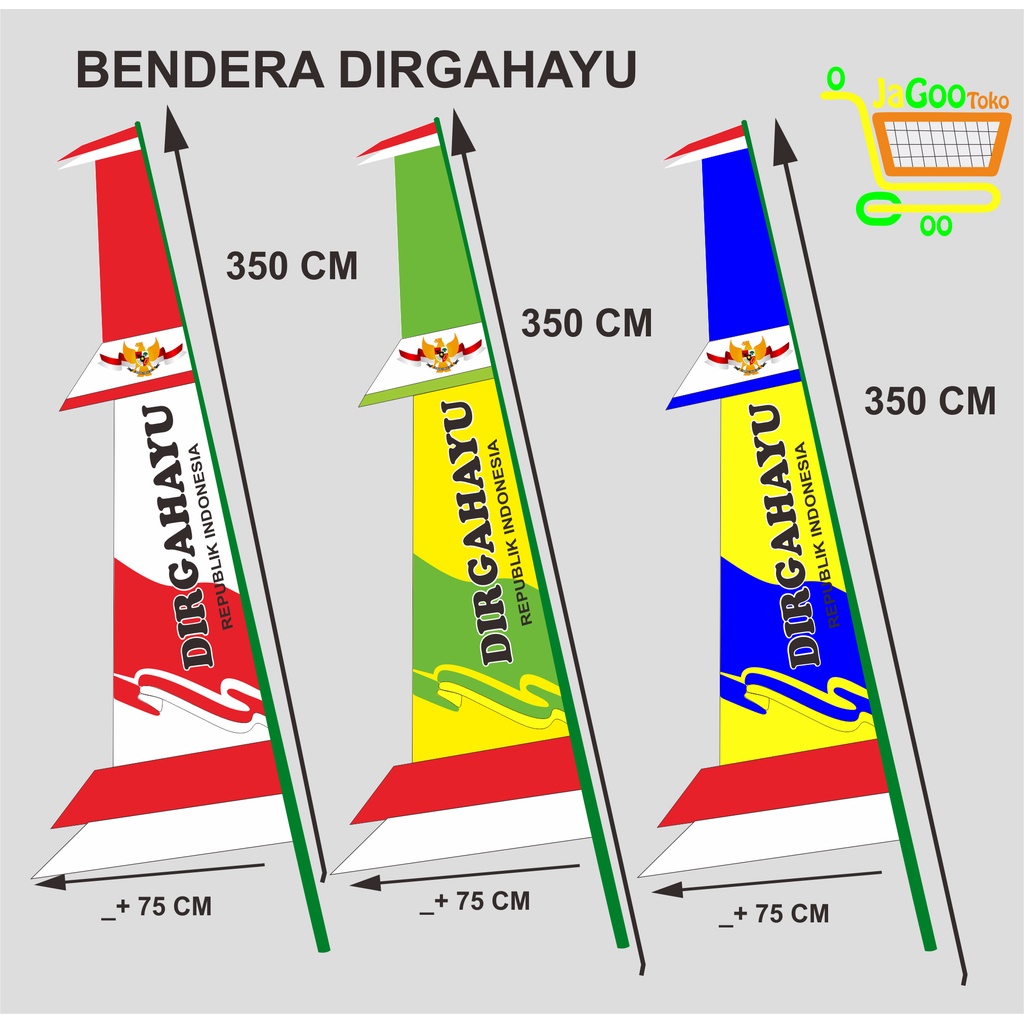 Jual BENDERA DIRGAHAYU UMBUL UMBUL DIRGAHAYU SABLON PRES DIRGAHAYU Shopee Indonesia