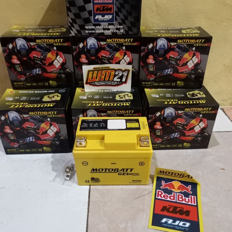 AKI KERING MERK MOTOBATT BEAT MATIC FI MIO 100% ORIGINAL MTZ5S 12V 4.2AH