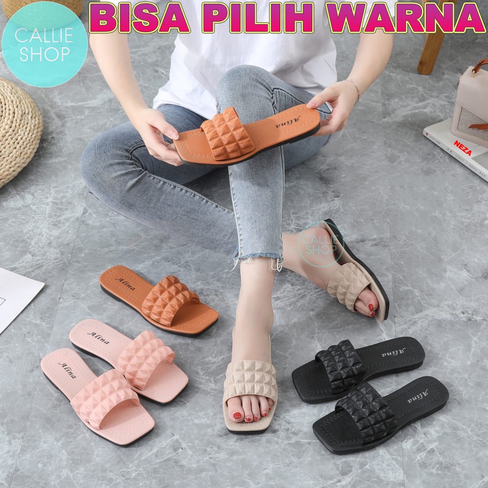 Sandal Wanita Selop Pang Pang Cantik Jelly Alina 3088-A13 SLPANG2