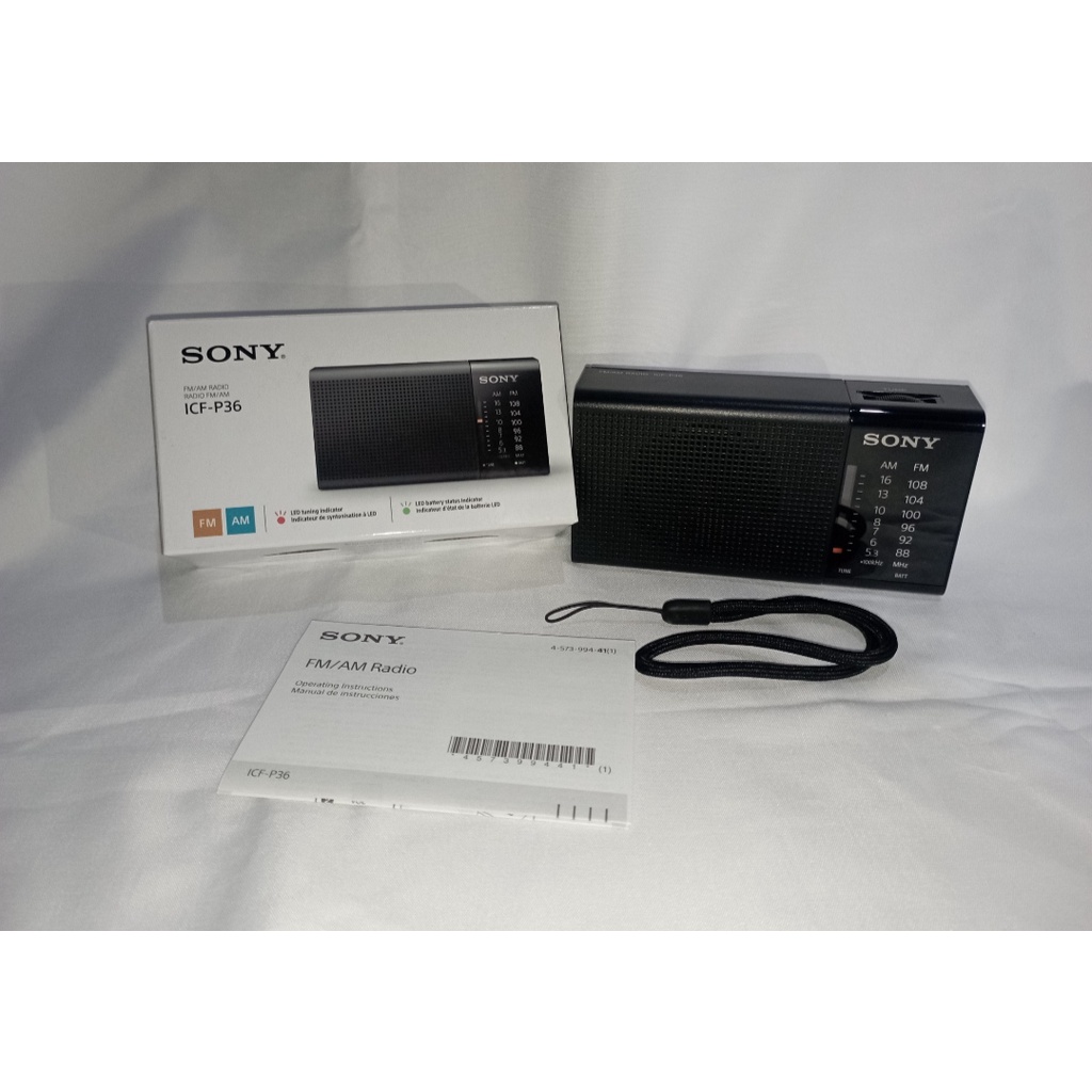 RADIO SAKU AM FM SONY COMPACT PORTABLE RADIO SONY ICF - P36