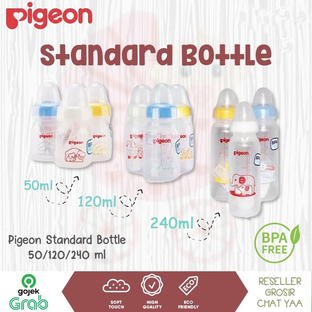 Botol Susu Bayi Pigeon 50ml 120ml 240ml BPA Free Botol Susu SUMO Murah Bebas BPA