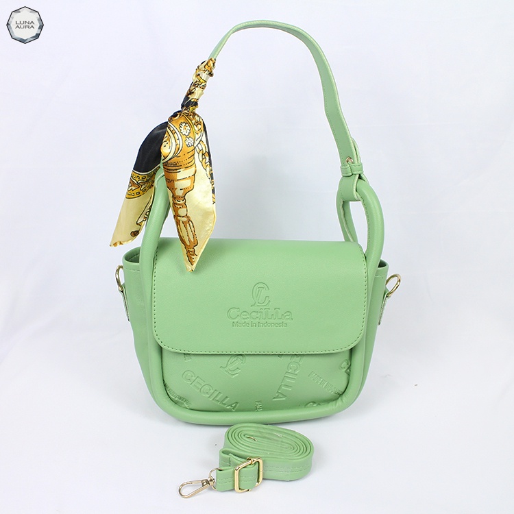 Luna Aura Shoulder Bag Wanita Pita Syal Lavina Tas Slempang Bahu Wanita kekinian Tas Mewah &amp; simple Tas ootd